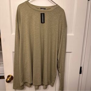 Olive Green Long Sleeve Women's Top